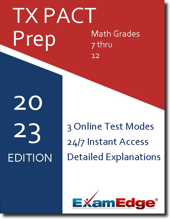 TX PACT Mathematics Grades 7 thru 12 - Online Practice Tests